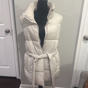 Long puffer vest